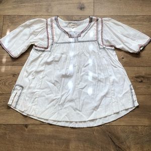 White 3/4 length top